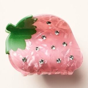 Kate Spade Pink and Green Strawberry Hair Clip